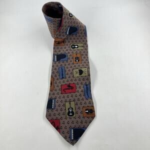 Vicky Davis 100% Silk Tie “Instrumental” Vintage 90s Musical Instruments USA